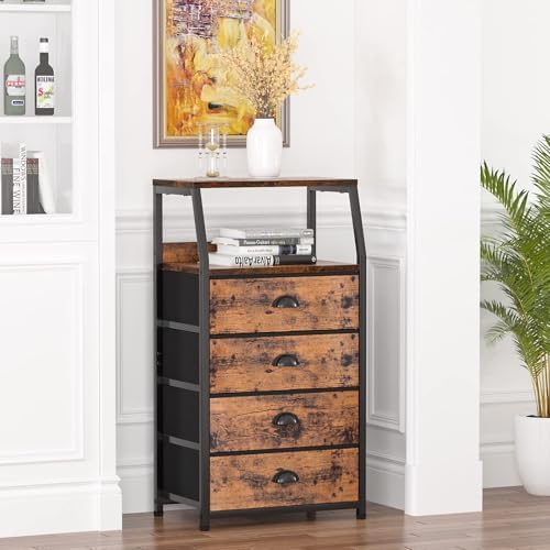 Furnulem Tall Night Stand, Bedside Table - Image 8