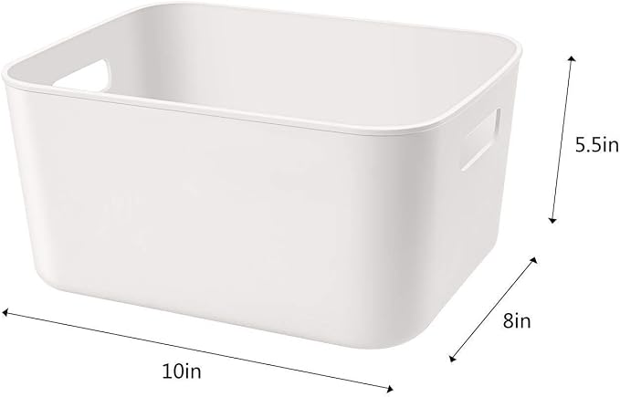 Set Of 6 Plastic Storage Bins, 11×8.6×5.5" Versatile Kitchen Pantry - Image 7