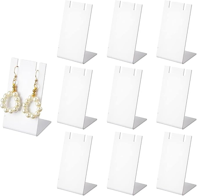 PH PandaHall 10pcs Acrylic Earring Stand, 1.7x1.4x3inch - Image 8