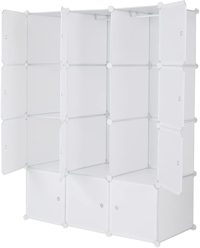 12 Cubes Storage Organizer, Portable Closet Wardrobe, Plastic Clothes Storage - Image 9