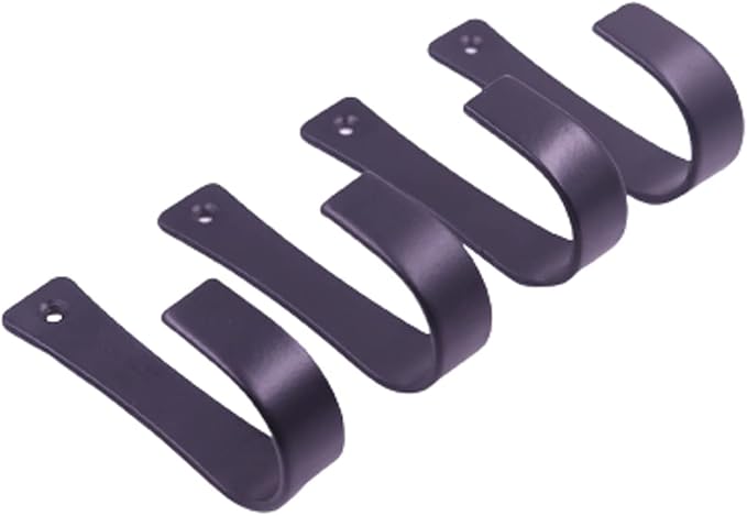 The Metal Magician Set of 4 Coat Hooks Wall Mounted Wrought Iron Hanger - Image 7