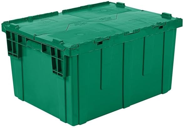 Plastic Storage Tote with Flip Lid, 27.9 x 20.9 x 15.2 inches, 70 Gallon by Glownary