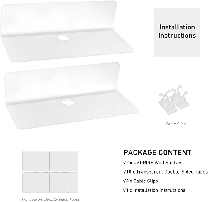 OAPRIRE Acrylic Floating Shelves Set of 2 - Image 7