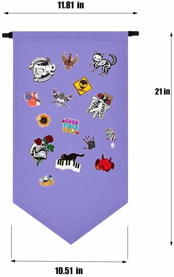 Wall Hanging Canvas Display Stand Enamel Pin Display Banner Holder Earrings - Image 3