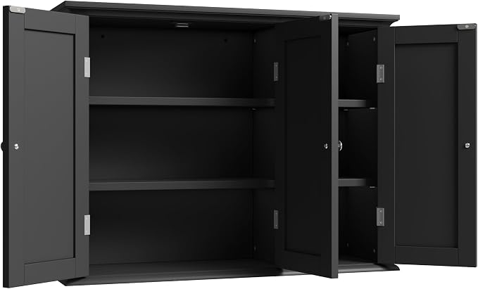 ChooChoo Laundry Cabinet with 3 Doors and Adjustable Shelves | 9.06"D x 31.1"W - Image 9