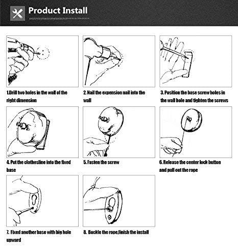 BESy Retractable Clothesline SUS304 Stainless Steel Clothes Dryer - Image 7