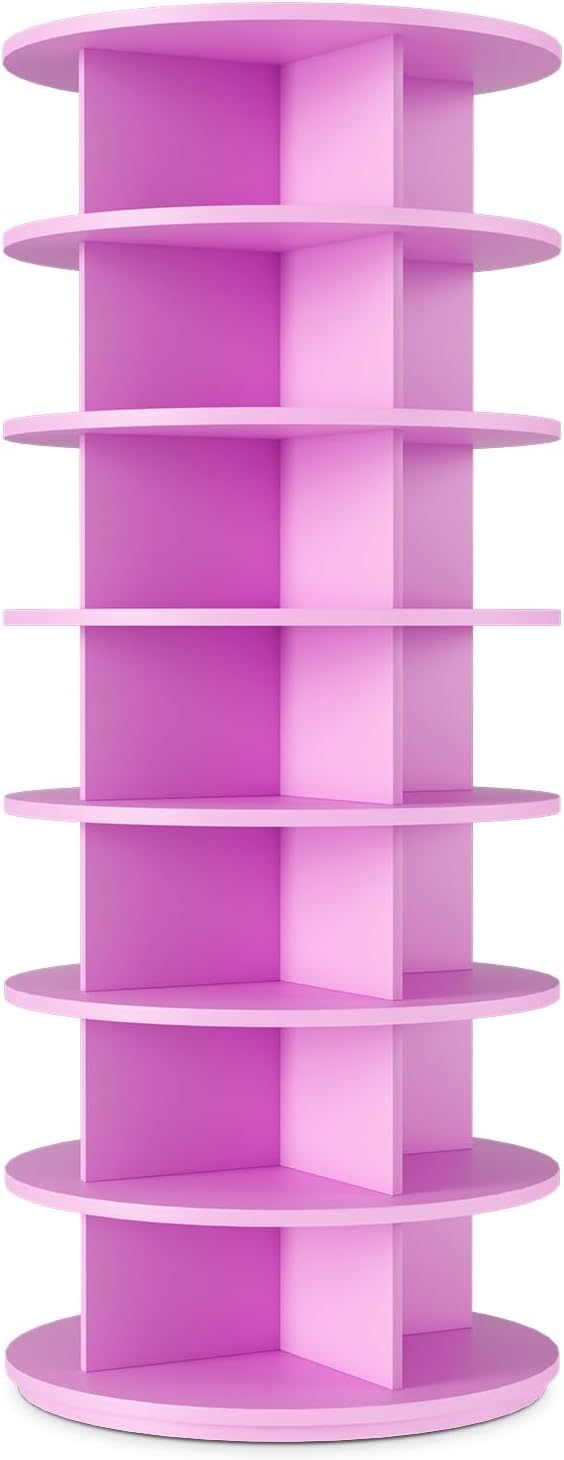 Rotating Shoe Rack 7 Tier Spinning Shoes Organizer Tower - Image 8