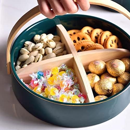 Fruit Four-compartment Ceramic Snack Tray Portable Living Room Exquisite Melon - Image 5