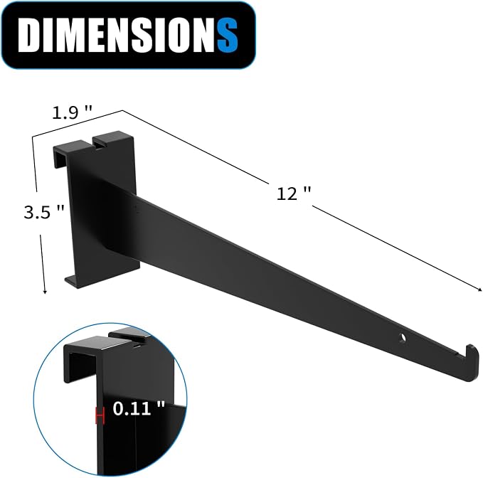 12" Grid Wall Knife Holder Brackets, Grid Wall Accessories - Image 8
