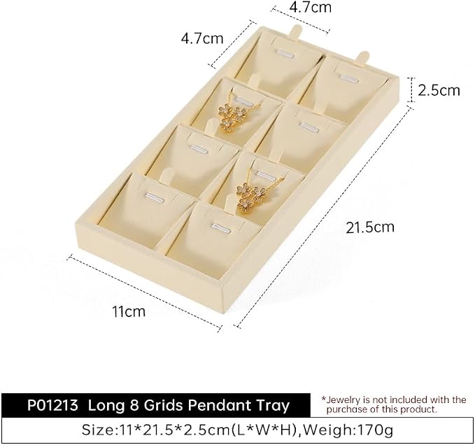 Dark Blue Jewelry Display Tray Ring Necklace Earring Bangle Organizer - Image 6