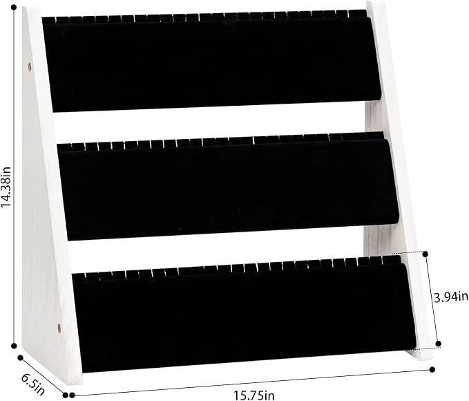 Necklace Organizer, 3-Tier Necklace Holder Jewelry Organizer Stand - Image 7