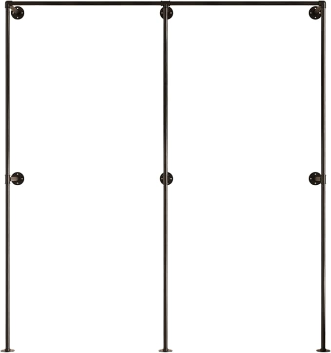 Industrial Pipe Clothing Rack, Heavy Duty Wall Mounted Clothes Rack, Retail - Image 9