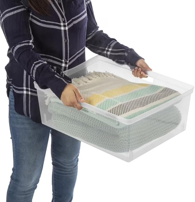 Wide 3 Drawer Storage Organizer Tower, Plastic Dresser - Image 4