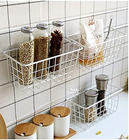 Hanging Kitchen Baskets Adhesive Sturdy Wire Storage Baskets - Image 9