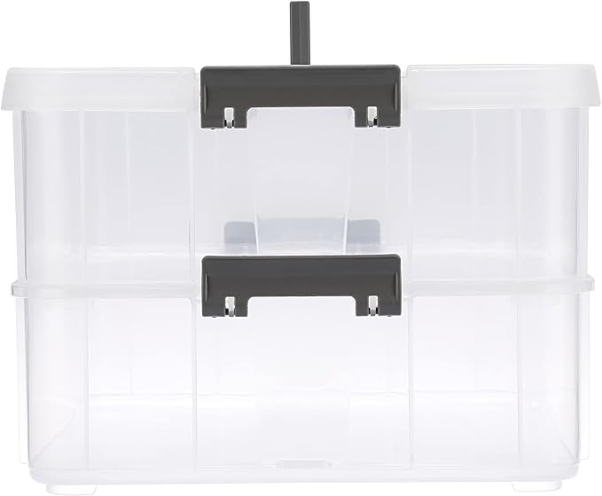 BTSKY 2 Layer Stack & Carry Box, Plastic Multipurpose Portable Storage - Image 7
