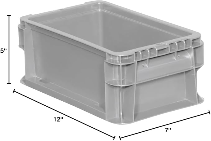 Buckhorn SW120705F101000 Plastic Straight Wall Storage Container Tote, Light - Image 8