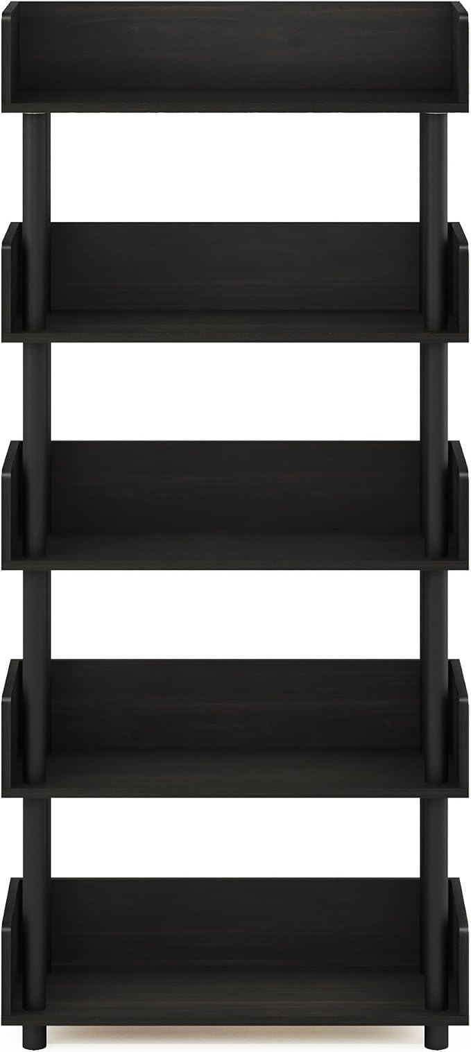 Furinno TURN-N-TUBE 5-Tier Display Shelf, Storage Shelves, Book Shelf, Open - Image 6