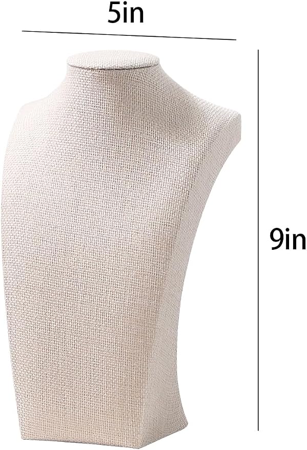Necklace Bust Stand for Selling, Linen Necklace Display Holder, Jewelry - Image 6