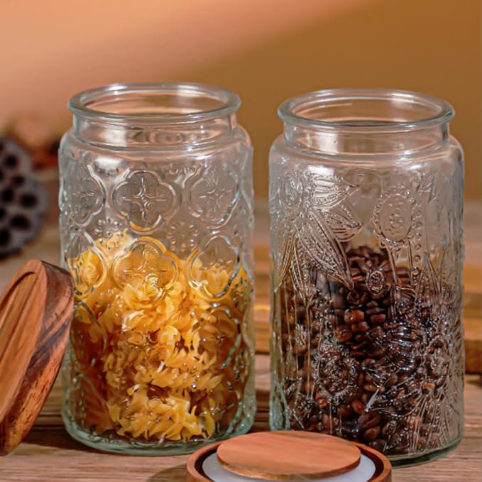 ANSQU Vintage Glass Canister, 34oz Candy Jar - Image 5