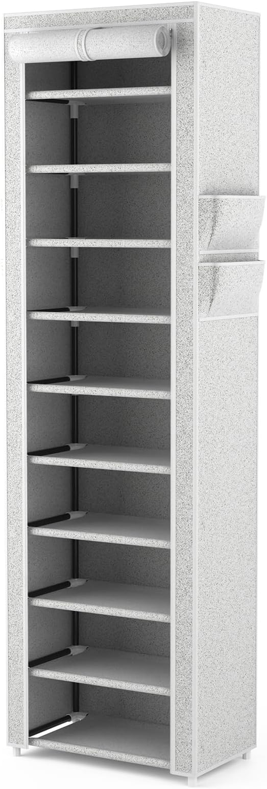 VTRIN Vertical Narrow Shoe Rack Organizer Tall Shoe Rack - Image 8