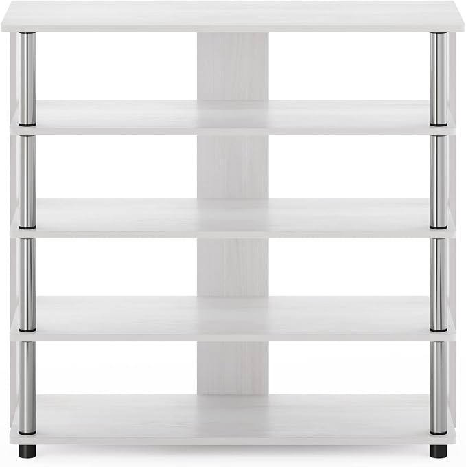 Furinno Turn-N-Tube 5 Tier Wide Shoe Rack, Stainless Steel Tubes 32 Inch - Image 6