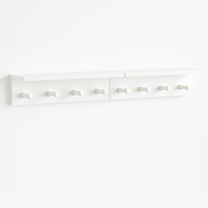 Entrance Coat Rack ,Coat Hooks, Wall-Mounted Wooden Hook Rack, Wall-Mounted - Image 9
