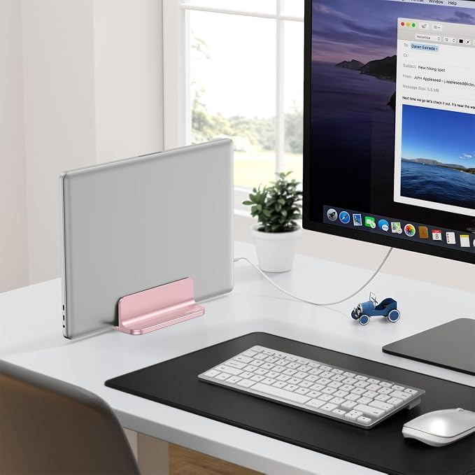OMOTON Vertical Laptop Stand Holder, Desktop Aluminum Stand - Image 8