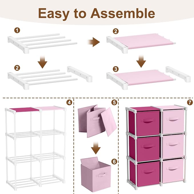 Briwooody 6 Cube Storage Organizer Bins - Image 6