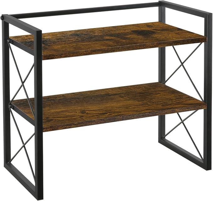 YINMIT Desktop Shelf Organizer, 2 Tier Office Shelves, Wood Desk Organizer - Image 9