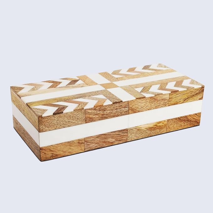 Handicrafts Home White Decorative Storage Box - Image 7