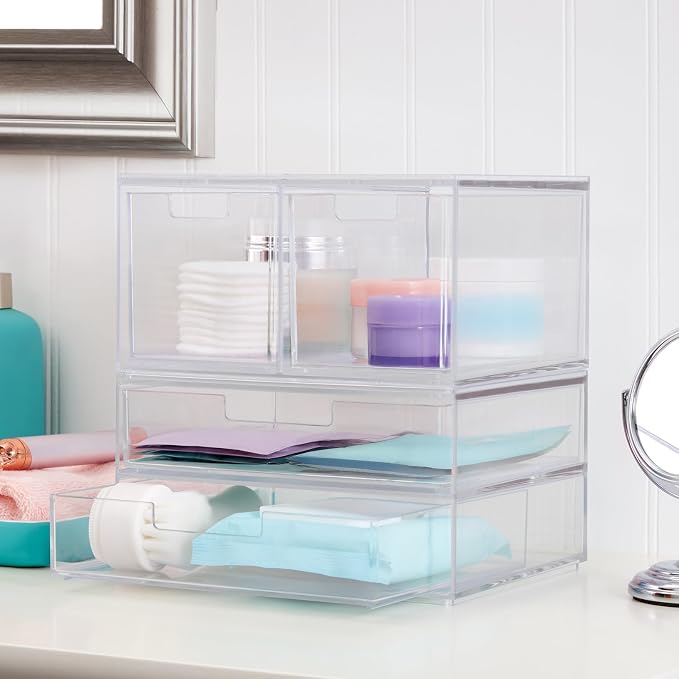 STORi Stackable Desk Organizer Drawers, 4 Multi-size Drawers - Image 9