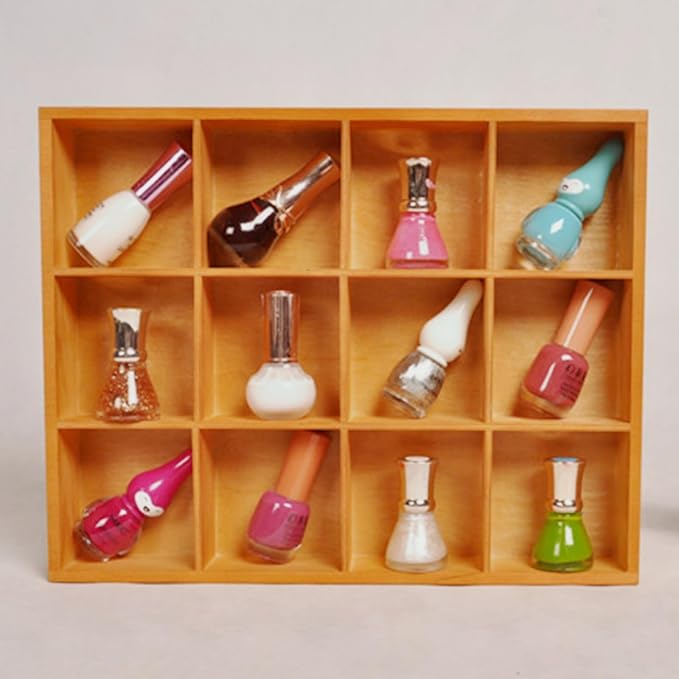 Organizer Box Solid Wood Storage Tray Desktop Display Organizer | Display - Image 4