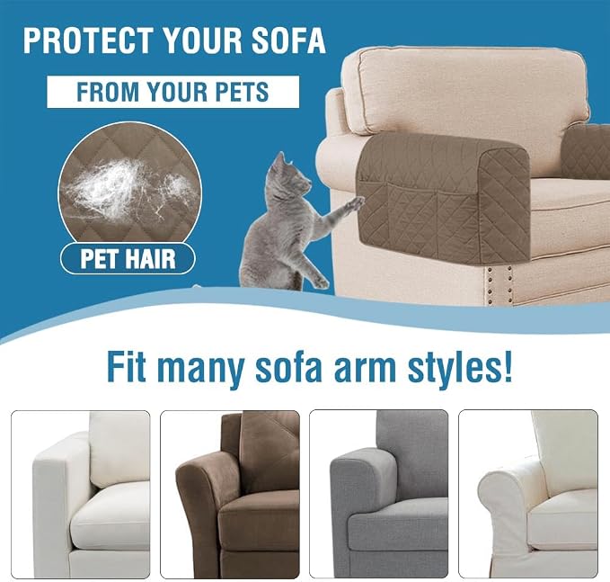 2 Pack Water Resistant Armrest Covers - Image 7