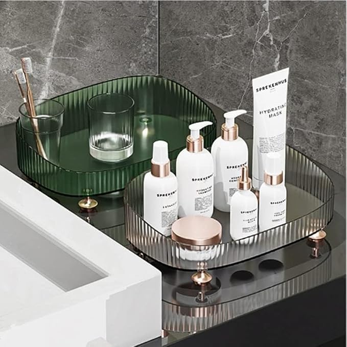 Makeup Perfume Organizer, Vanity Tray, Cosmetic Skincare Tray, Countertop - Image 7