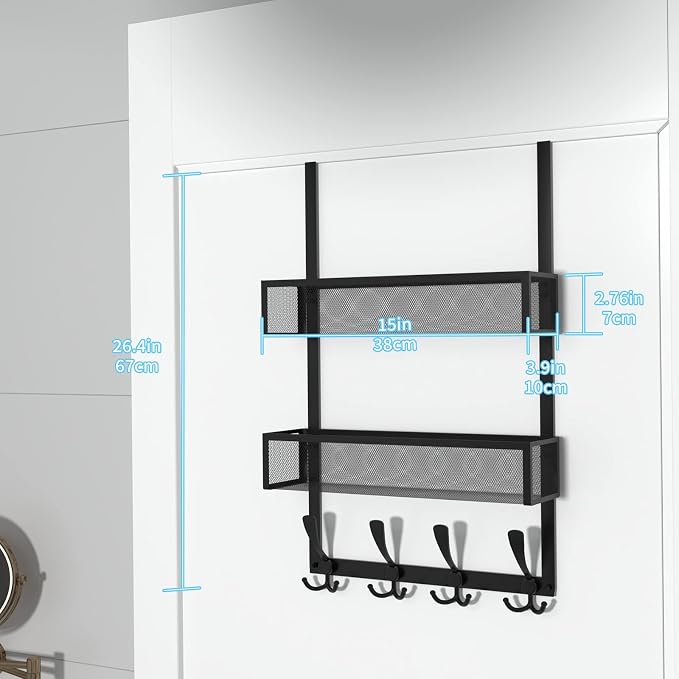 Kaiferty Over The Door Hooks Organizer, Coat Rack - Image 6