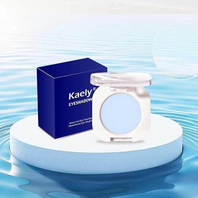 Light Blue White Single Eyeshadow Makeup, Neutral Powde Eye Shadow - Image 7