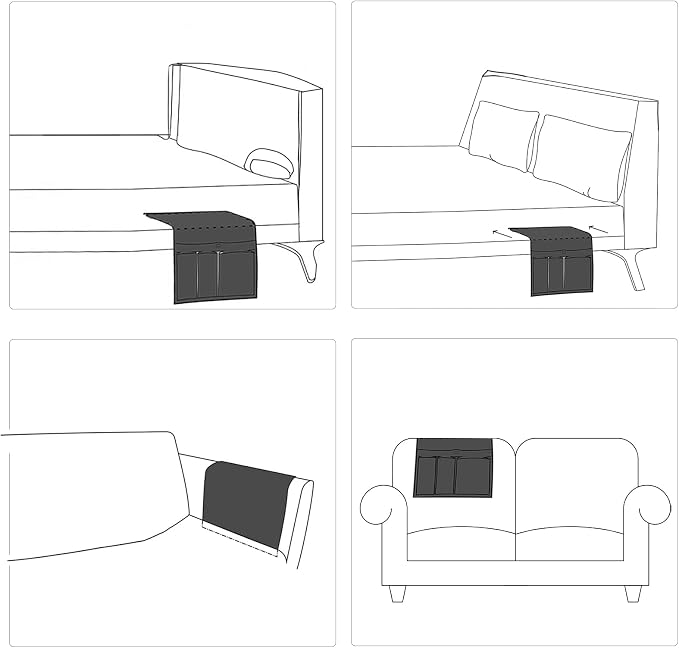 HAOMAIJIA Anti Slip Sofa Armrest Organizer Arm Chair Bedside Caddy Storage - Image 8