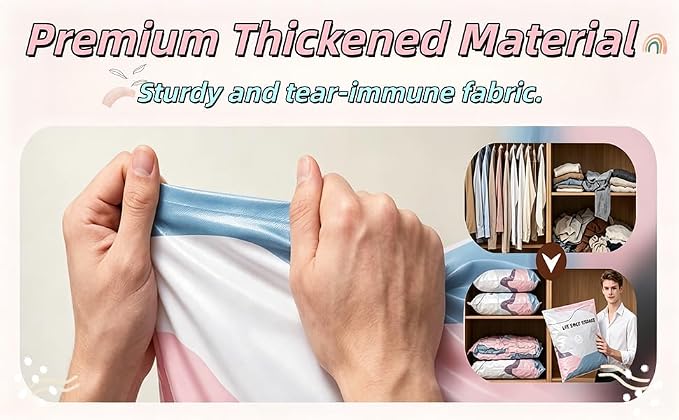 No-Pump Vacuum Storage Bags, 2026 New Cube Compression Space Saver Bags - Image 5