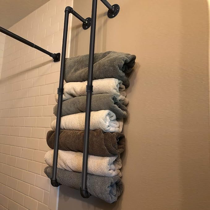 ERYTLLY RYTLLY Industrial Pipe Clothes Rack 38”, Heavy Duty Detachable Hanging - Image 8