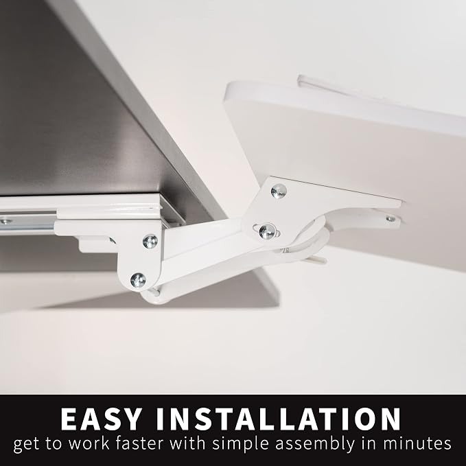 VIVO Adjustable 25 x 10 inch Computer Keyboard and Mouse Platform Tray - Image 9