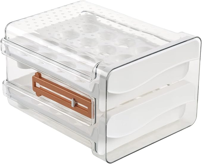 Sooyee Egg Holder for Fridge, 2 Drawers 40 Eggs | Eggs Organizer for - Image 8