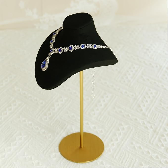 Necklace Display Stand For Selling Velvet Chain Jewelry Bust Holder Organizer - Image 8