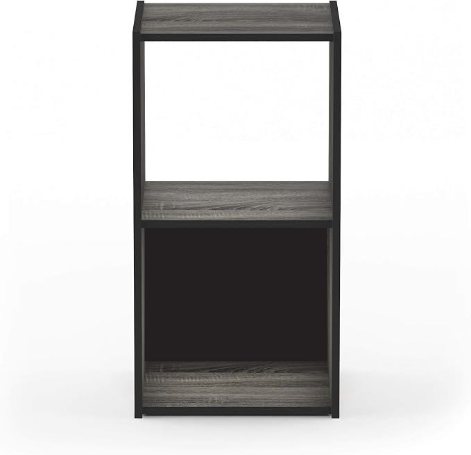 Furinno Pelli Cubic Storage Cabinet, French Oak Grey/Black - Image 5