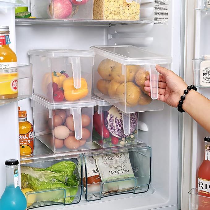 Sooyee Fridge Organizer, 4 Pack Refrigerator Organizer Bins, Fruit Containers - Image 6