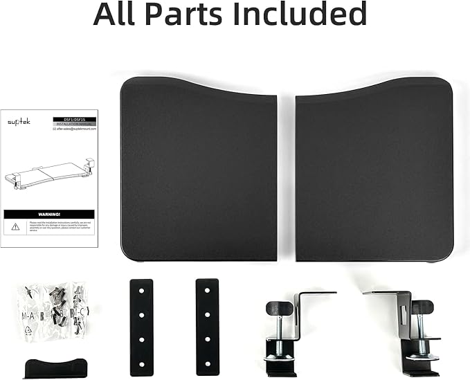 suptek Small Keyboard Tray Under Desk Pull Out - Image 9