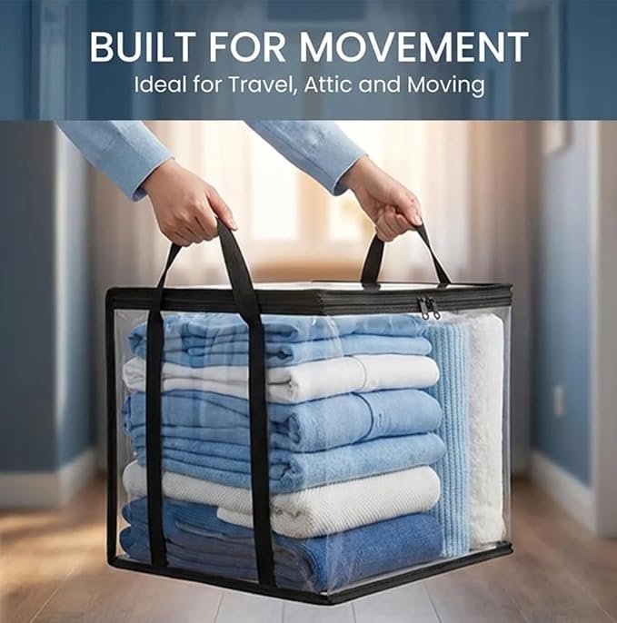 3 Pack Large Clear Thick Plastic Storage Box - Image 8