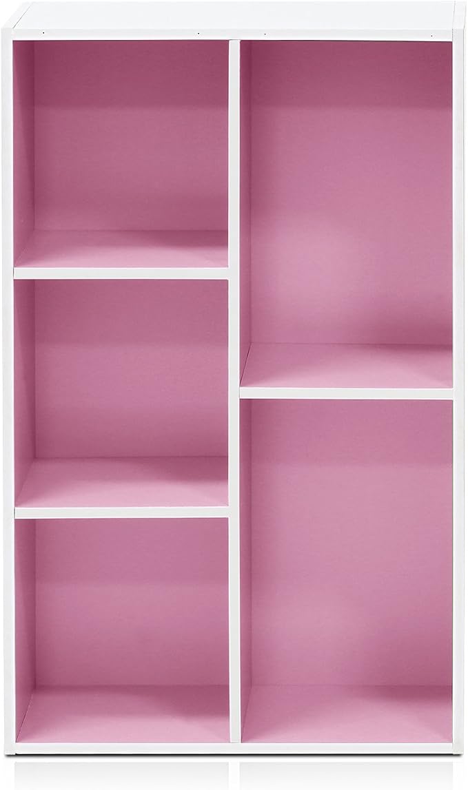 Furinno LUDER Book Shelf, 5-Cube Bookshelf, Reversible Bookcase, 9.4 x 19.5 x - Image 9