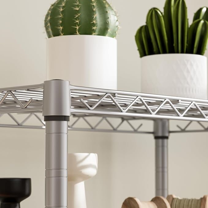 5 tire Shelves Storage Wire Shelving Unit Metal Shelf Adjustable Organizers - Image 9