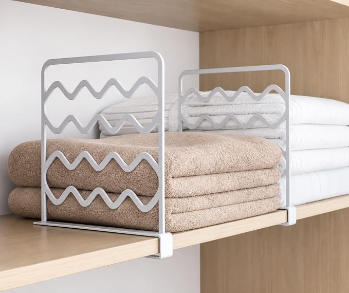 White Plastic Closet Shelf Dividers – Closet Organizers and Storage - Image 6