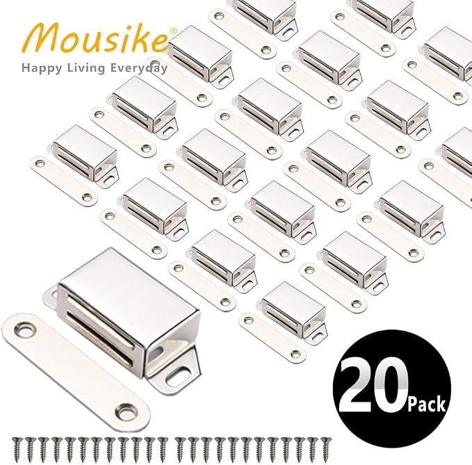 Mousike Cabinet Magnets 30lb Stainless Steel Magnetic Door Catch - Image 9